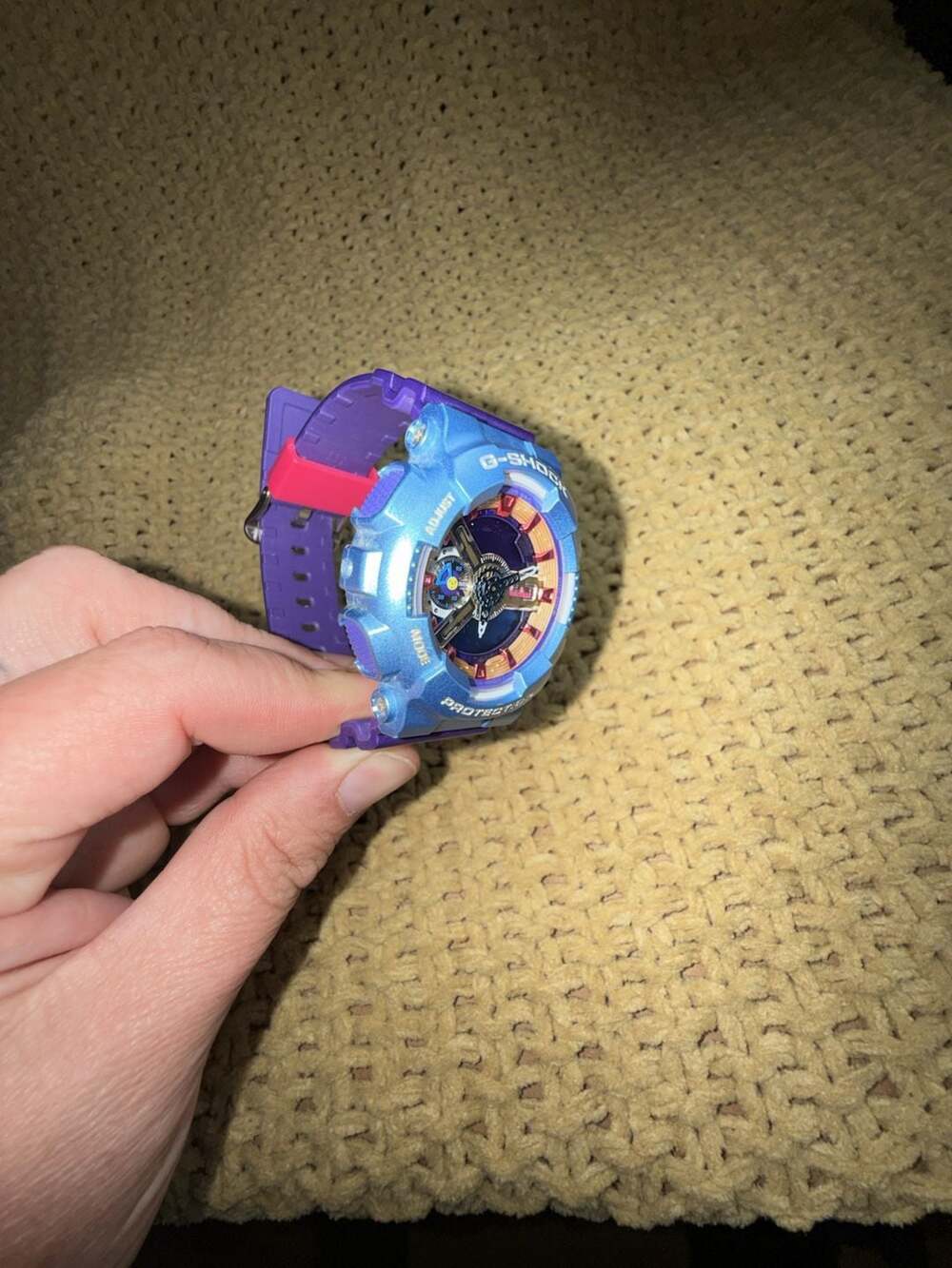 Casio G-Shock GMA-S110HC Analog-Digital Watch Blue and Purple - Picture 8 of 12